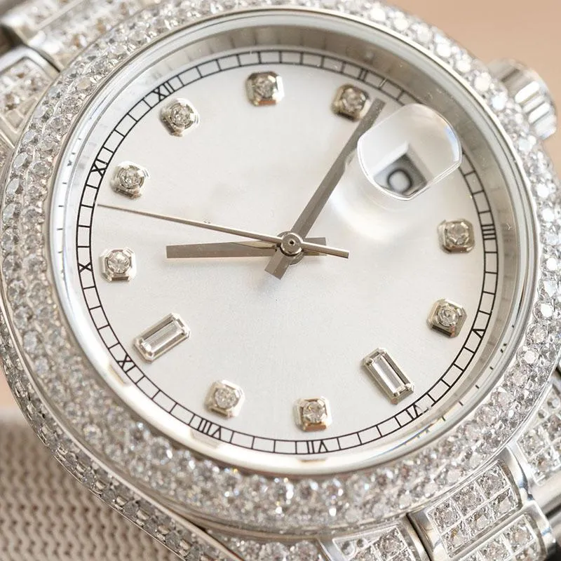 Casual heren 41 mm klassieke horloges met diamanten designer mode polshorloges licht luxe zakelijke polshorloge polshaar cadeau horloge