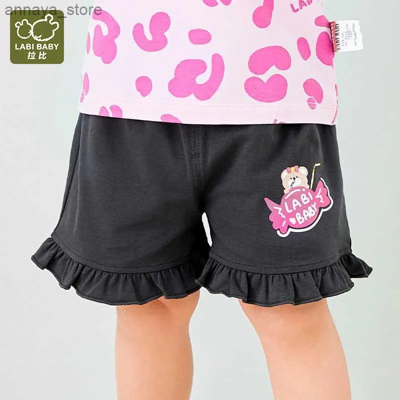 Shorts labi baby barn sommar kort småbarn bedårande elastiska korta byxor för baby flickor andningsbara casual shorts barn sommarkläder2405L2405L2405
