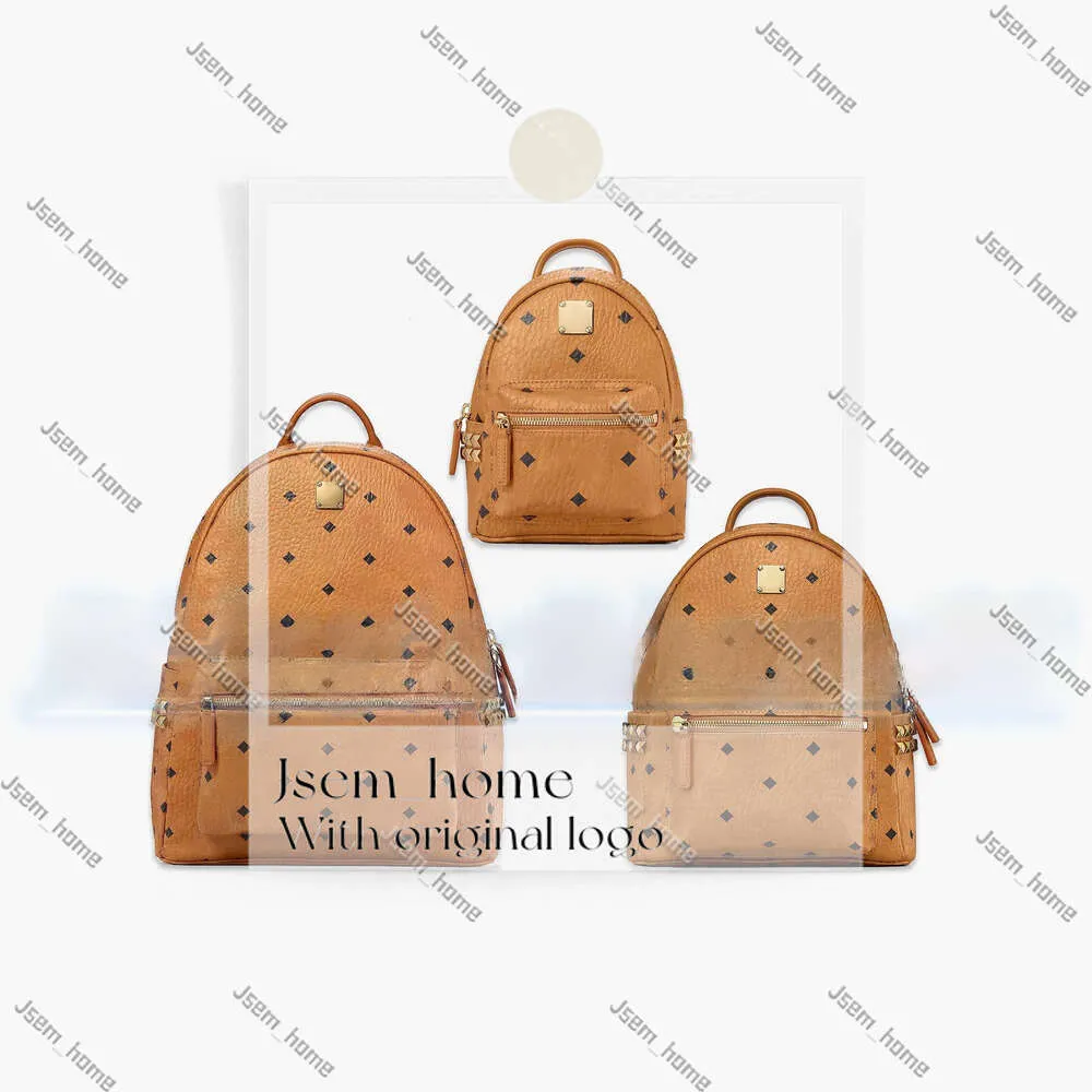 7A Classic Leather Leather McMity Bags Protss Designer MCMC Bag Bag Bag Luxury Bag Women Fashion Mens Back Pack School Counter Canvas Fabric 995