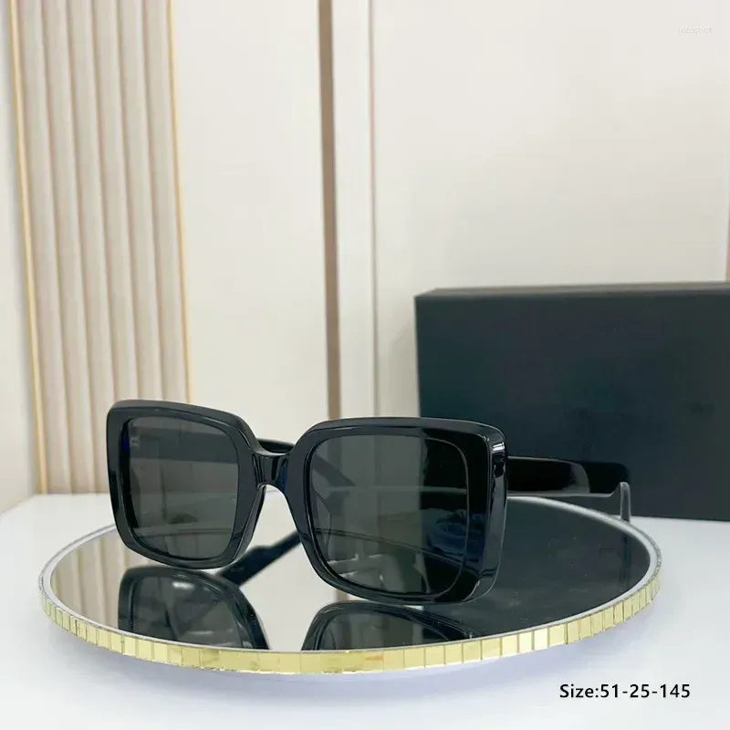 Sonnenbrille 2024 Retro RETRO REPTANGULAR FODE Square Frauenmarke Design UV400