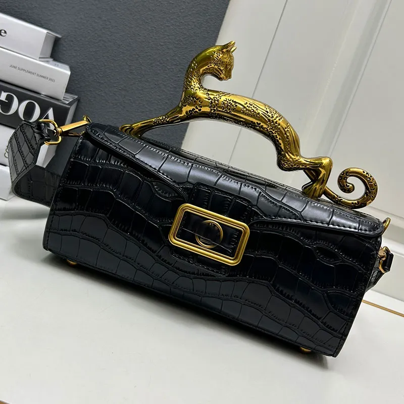 onderscheidende designer tas alligator crossbody tassen ontwerper dames tas katten handgrepen potloodzak luxe schoudertas klassieke handtas gouden handtassen hoge kwaliteit