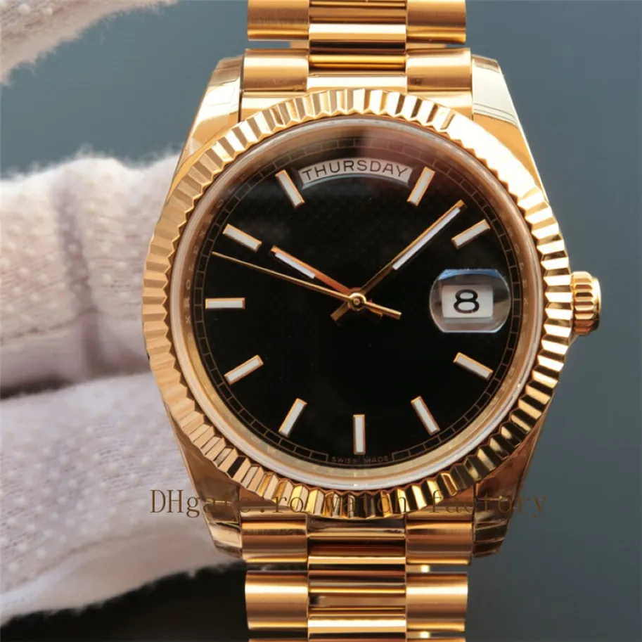 Mężczyzn Papiery Najwyższej jakości zegarek BP producent 40 mm Day-Date Prezydent 18K żółte złoto Azja 2813 Ruch Automatyczne zegarki mężczyzn 228C