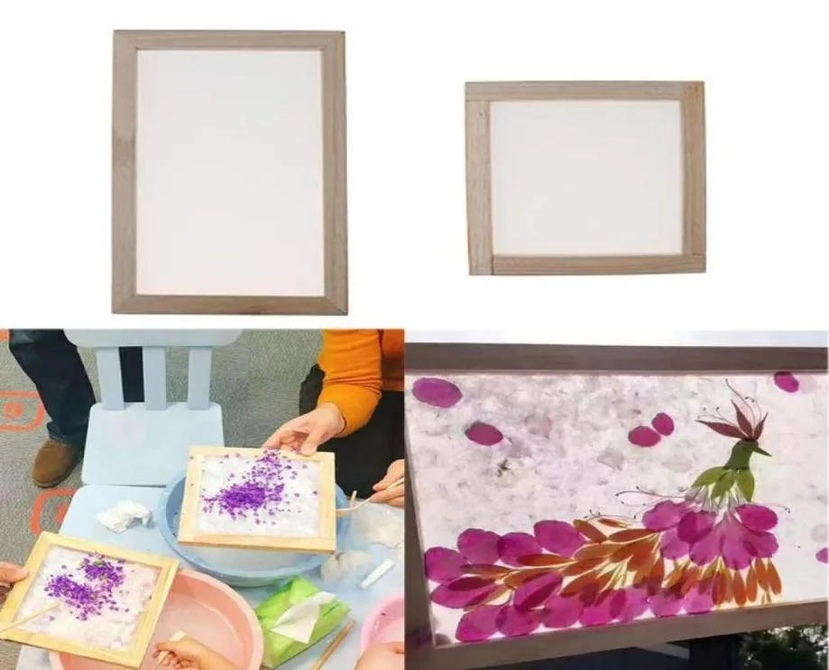 Autres arts et artisanat Papier de fabrication d'écran de cadre bricolage en bois moule de papier papier à main