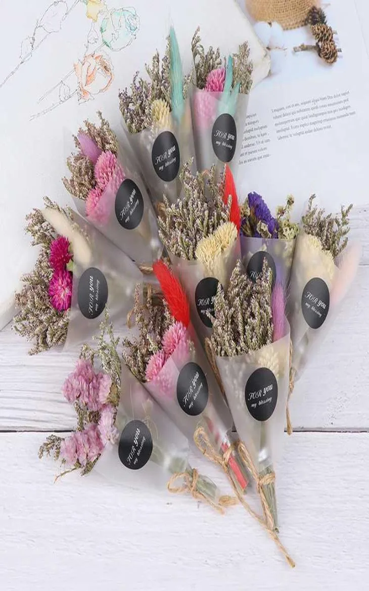 Trockene Blume künstliches Kristallgras für Valentine039s Day Geschenkdekoration Mini Bouquet Diy Girl