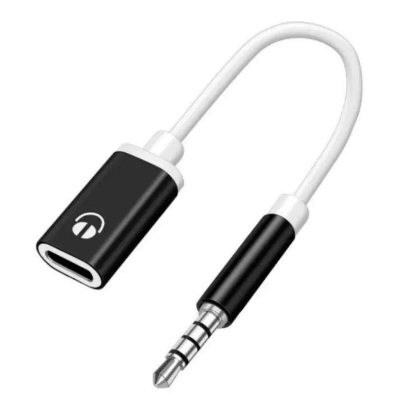 3,5 mm hane till typ-C Kvinnlig hörlurar AUX-kabelomvandlare Typ-C till 3,5 mm Jack Converter Earphone Audio Adapter Kabel 1 st