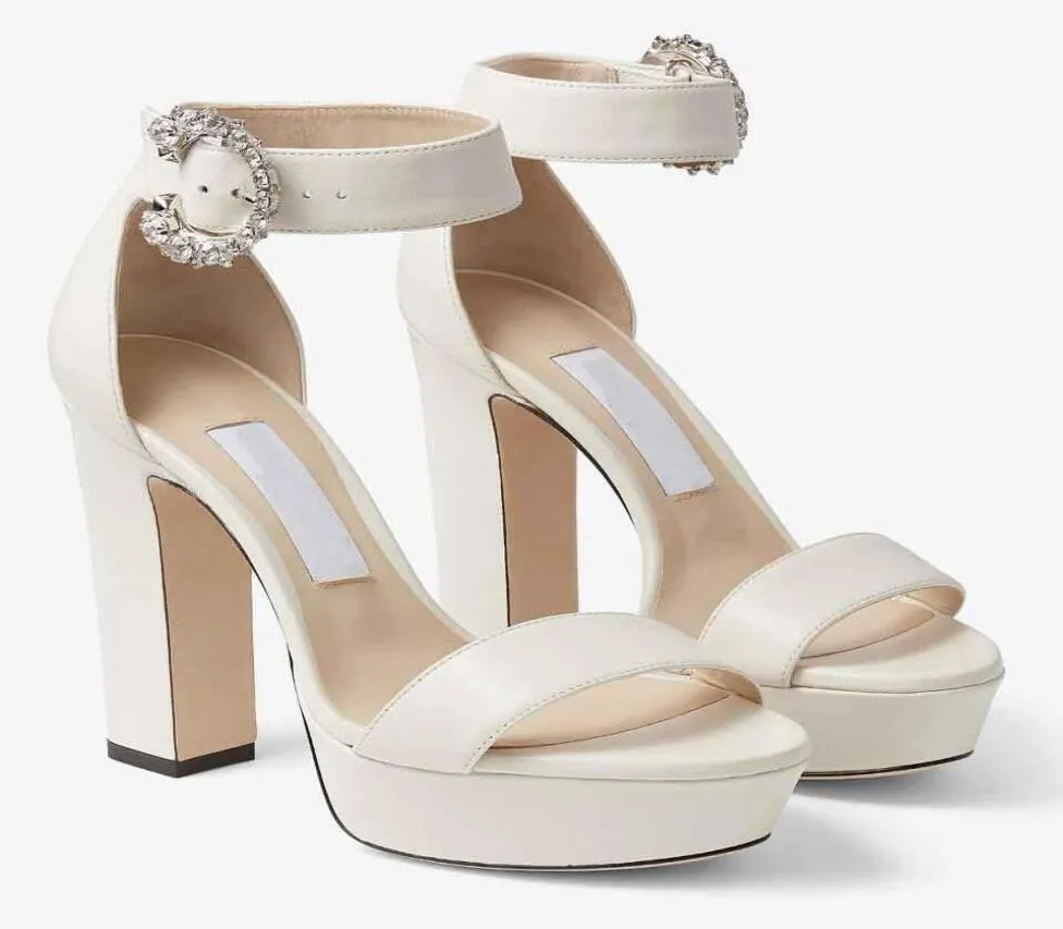 22S Summer Luxury Brands Mionne Platform Sandals обувь для женщин Crystal Buckle Block Heels Свадебное платье Lady Foot 4802678