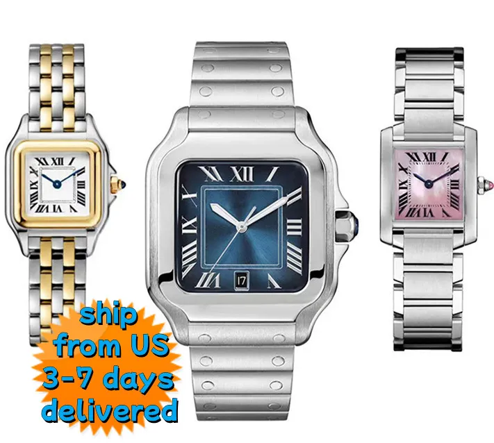 여성과 남성 시계를위한 패션 럭셔리 시계 스테인리스 스틸 방수 사파이어 유리 슈퍼 발광 시계