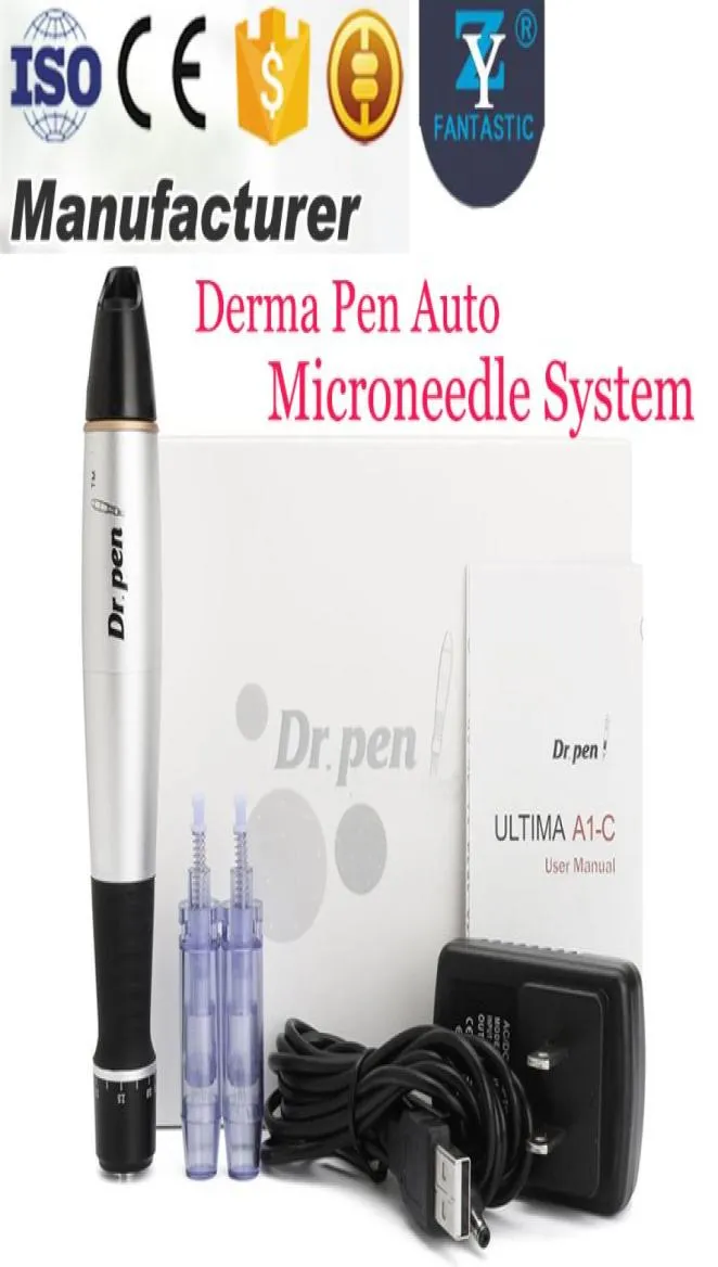 Nieuwste DR Pen Derma Pen Auto Microneedle System Verstelbare naaldlengtes 025mm30mm Mectric Dermapen Stamp Auto Micro Naald 7640131