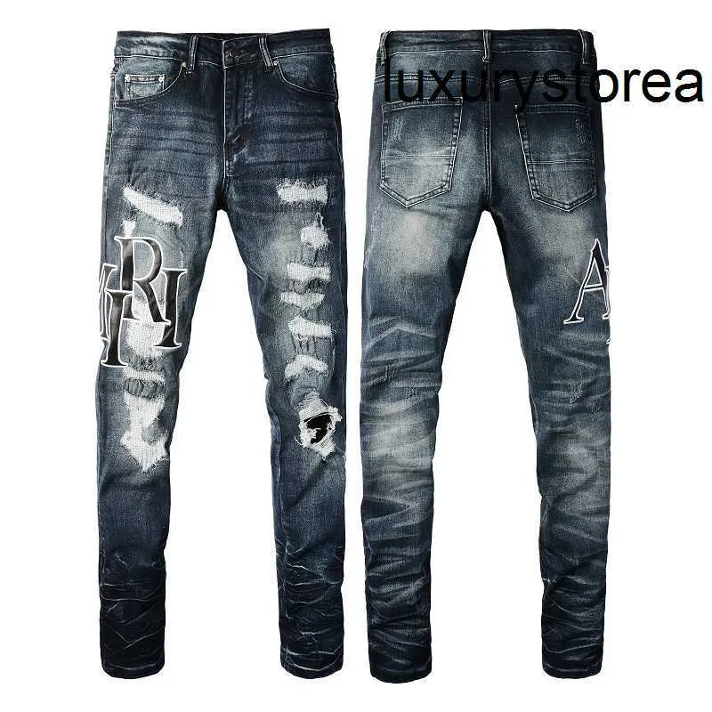 Homme en jean concepteur jean jean pourpre marque skinny slim fit trou de luxe pantalon biker skinny pant concepteur pile mens mens pantalon tendance