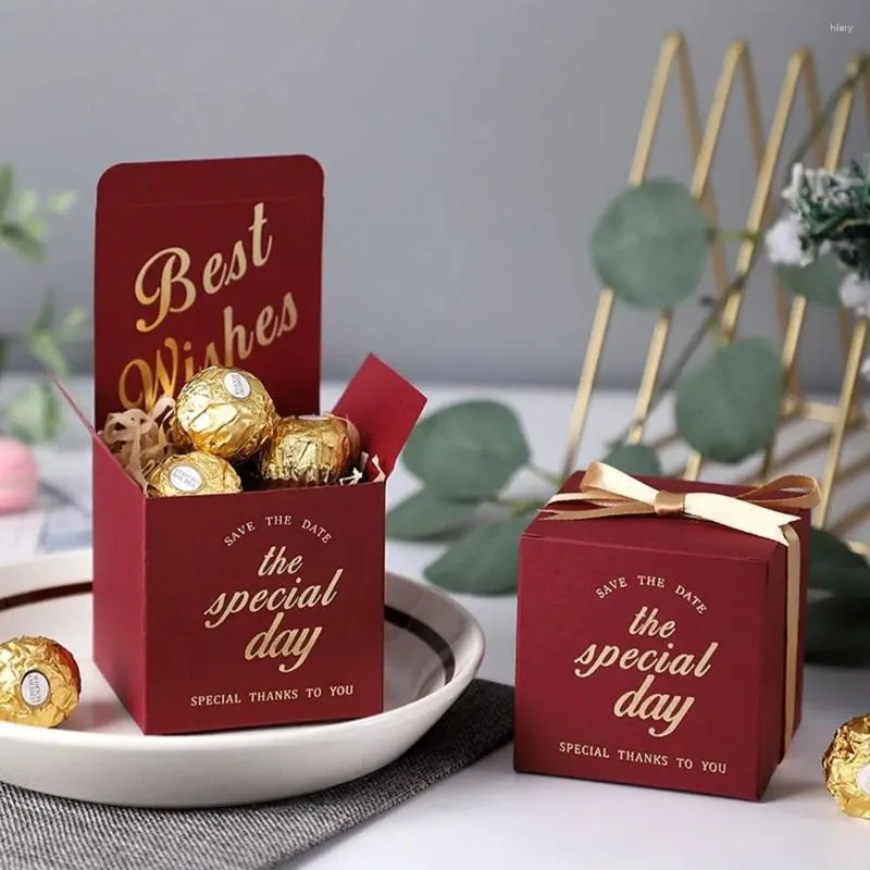 Wrap regalo da 10 pezzi di carta caramella di carta con confezione creativa del nastro per il matrimonio di San Valentino di San Valentino Strumenti di cottura fai -da -te