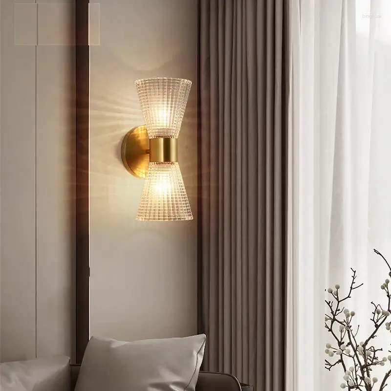 Wandlampe Kupfer kreativer Luxus Wohnzimmer Fernseher Hintergrund hell Schlafzimmer LEDSIDE LED HOME Dekorative