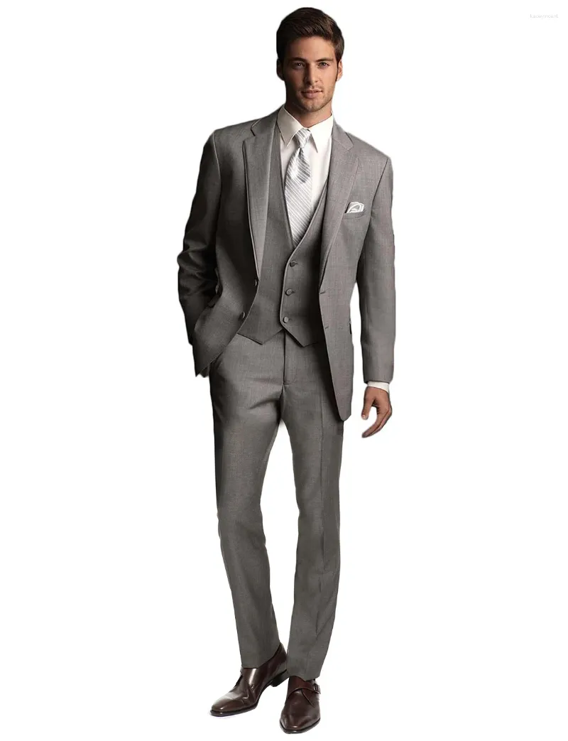 Suits para hombres Notch Lapel 3 piezas Evento de boda de Tuxedo para fiesta para fiesta