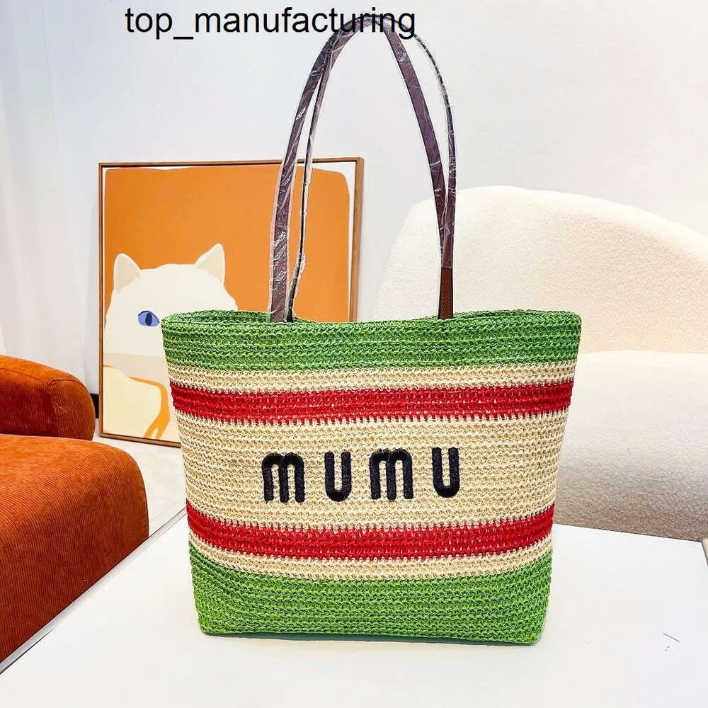 Nieuwe schouderraffia's grote designer TOTE TOES Luxe WEVE Zomer Travel Crochet Beach Tas Dameshoen Crossbody City Handtas Handtas Streep Strawtassen