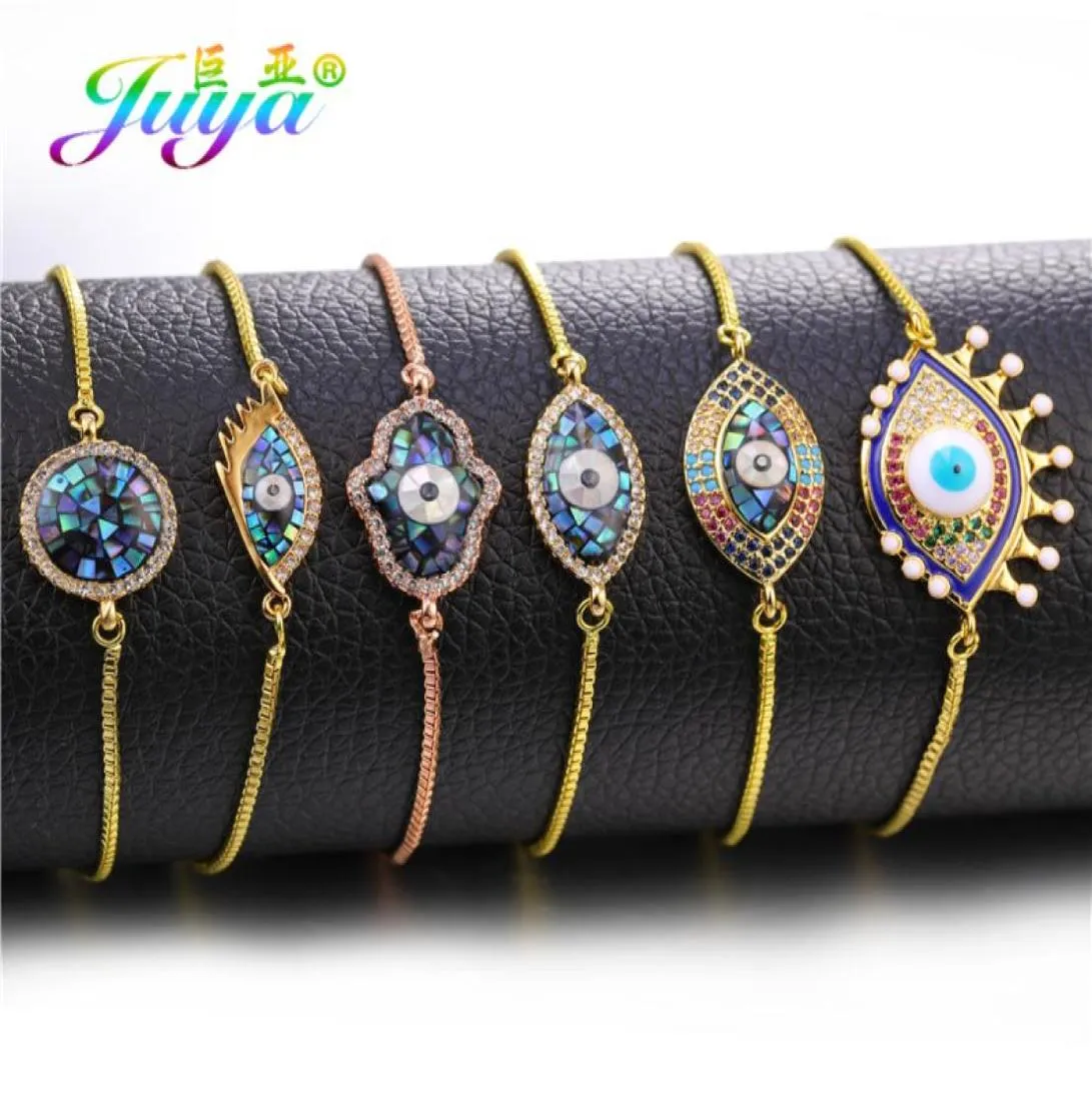 Bracelets de charme JUYA Chaînes réglables de la mode Charms Shell Supplies pour les femmes Greek Eye Hamsa Fatima Whole4669608