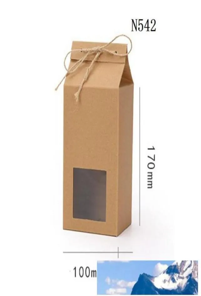 Thé Emballage Cardboard Kraft Paper Sac Food Food Nut Noix de thé Boîte à thé Aliments Rangement de nourriture Papier Paper Emballage Bag2355684