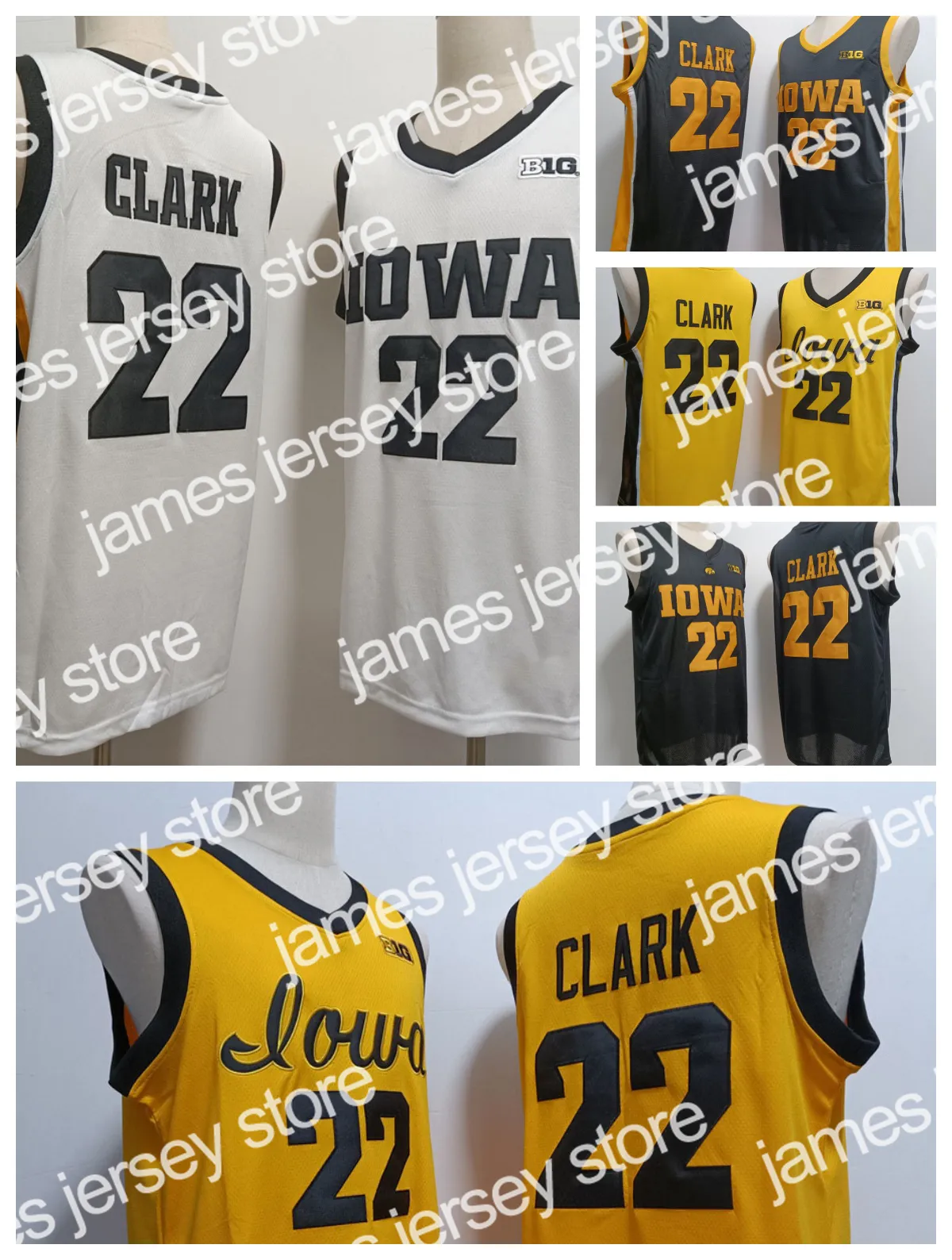 2024 Final Four 4 Patch Jersey Iowa Hawkeyes Basketball NCAA College 22 Clark Personalice cualquier nombre para contactarnos