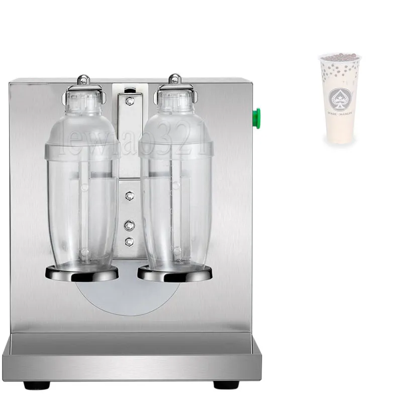 Milch Shake Machine Handelsautomatische Doppelbecher Milchshaker Edelstahl Shaking Maker Bubble Boba Tee Getränk Mixer