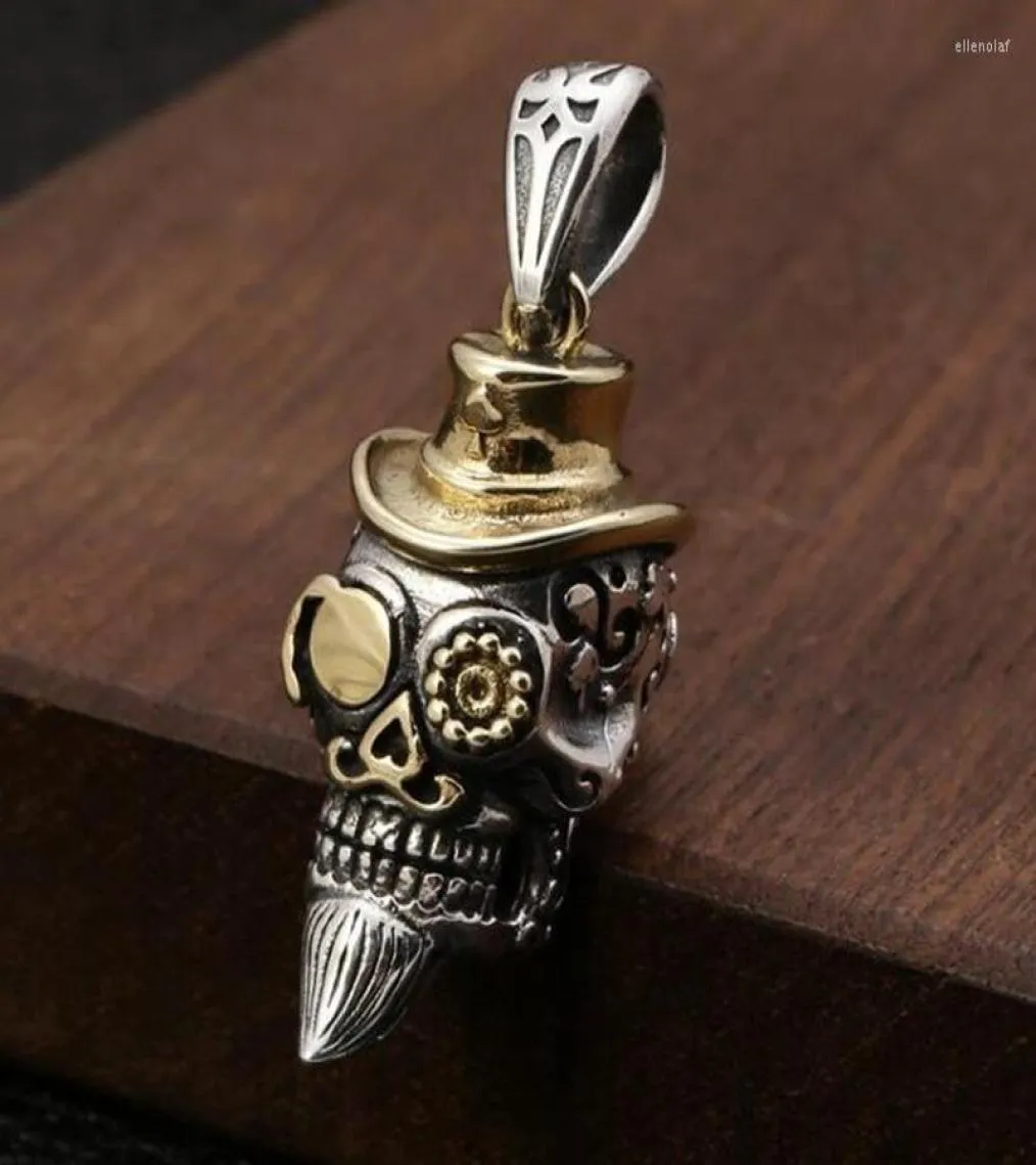 Colliers pendants Collier de crâne de barbe néogothique Formen Punk Hip Hop Bijoux-Prendant Giftant Elle227311300