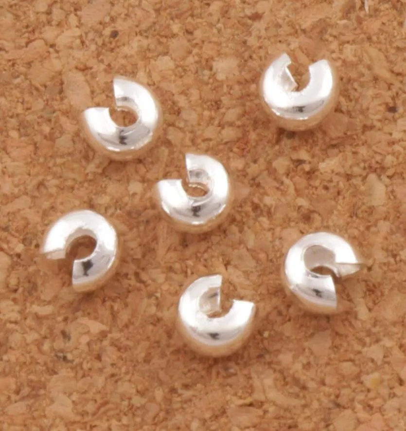 Couvre-nœuds à sertissage en argent Spacers Perles 3 mm L1750 1200pcslot bijoux bricolage Vendre des articles8178041
