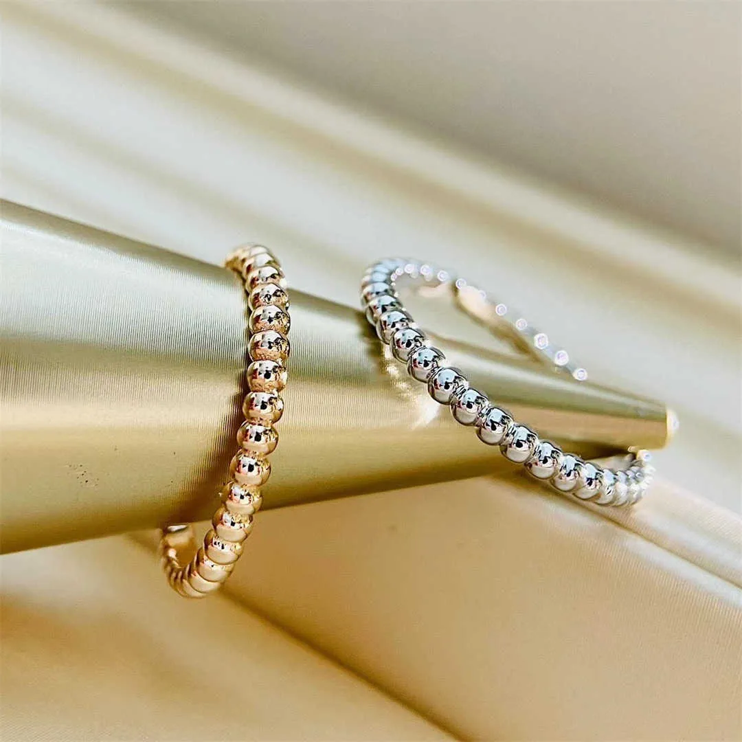 Geeignet für Unisex Ring Minimalist und Style Round Perlen Womens kleines Silber mit gemeinsamem Vanly