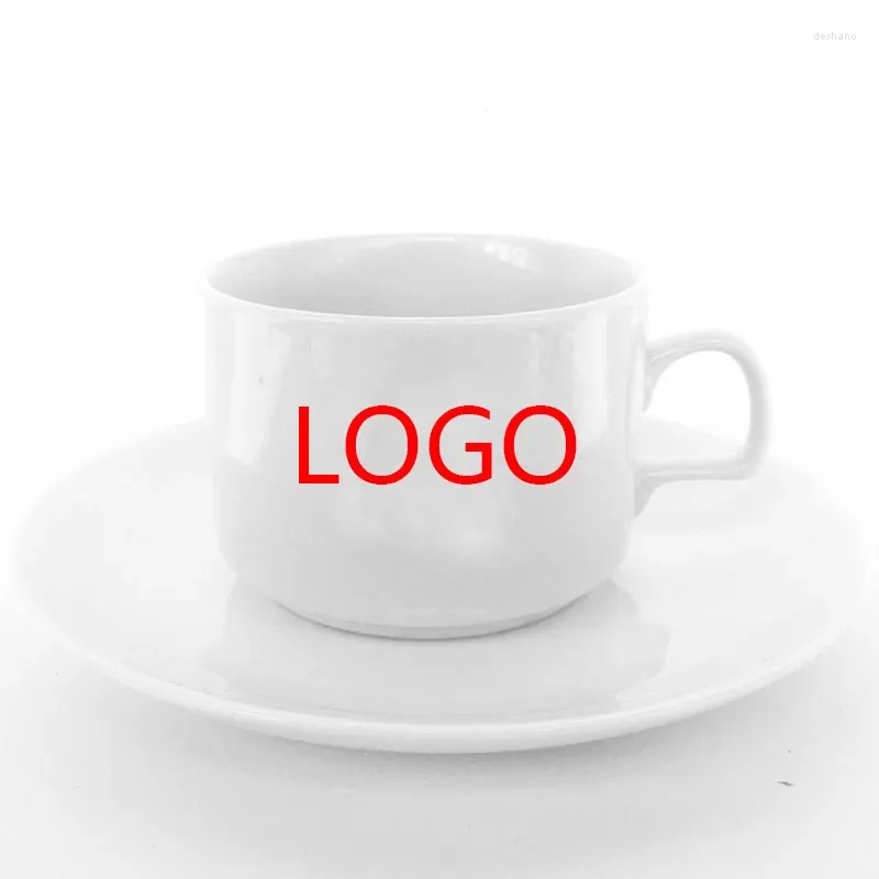 マグカップパターンのカスタマイズ高品質の骨中国コーヒーカップとソーサー英語アフタヌーンティーセットレッドデザートギフトのアイデア