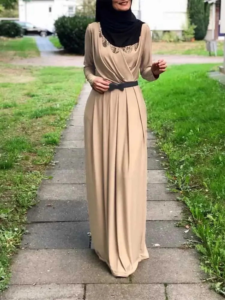 Vêtements ethniques Eid al Fitr musulman Abaya Dubai Trkiye Islamic Abayas Womens Long Robe Ka Robe Femme Muslim Kaftan T240510