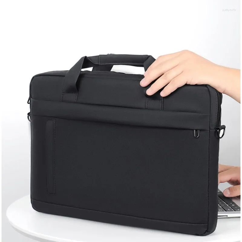 Kolejki Laptop Sleeve Ochronna torba na ramię przenoszącą 15.6 -calową notatnik Business Business ShockProof torebka