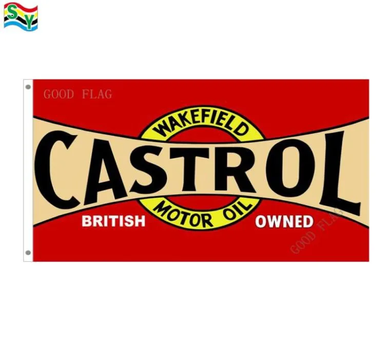 Castrol Red Flags Banner Size 3x5ft 90150cm med metall grommetoutdoor flag9526670