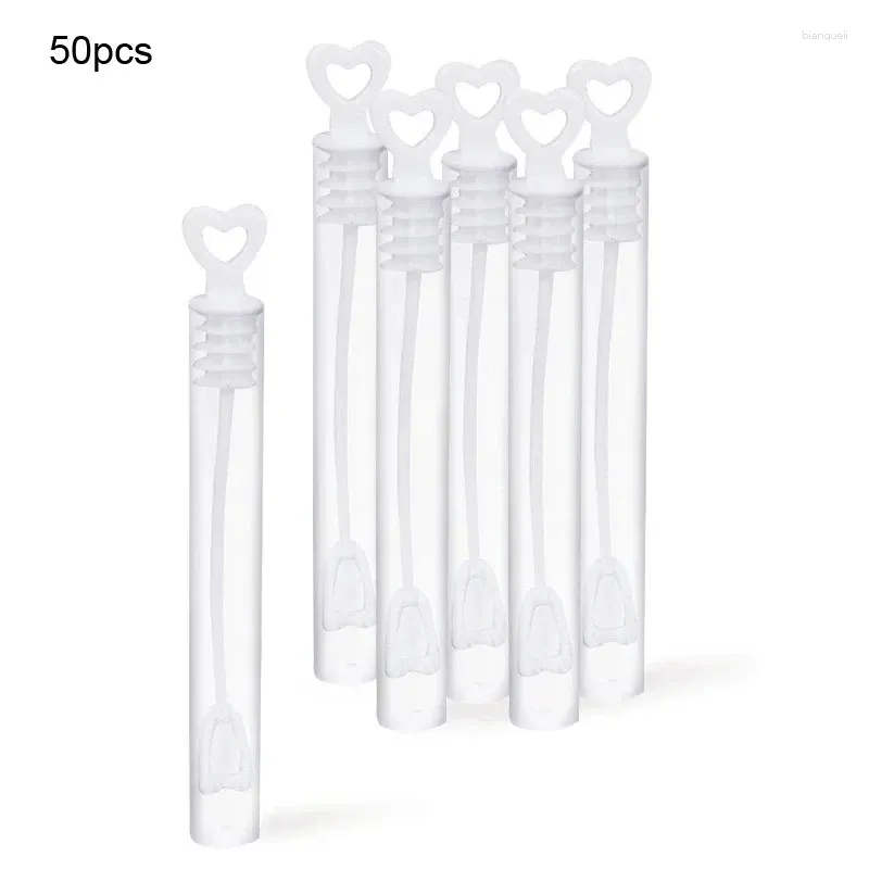 Décoration de fête 10/20 / 50pcs Love Heart Heart Wand Tube Bubble Bouteille Bouteille de mariage Cadeaux pour les invités Decor Baby Shower Favors Kids Toys