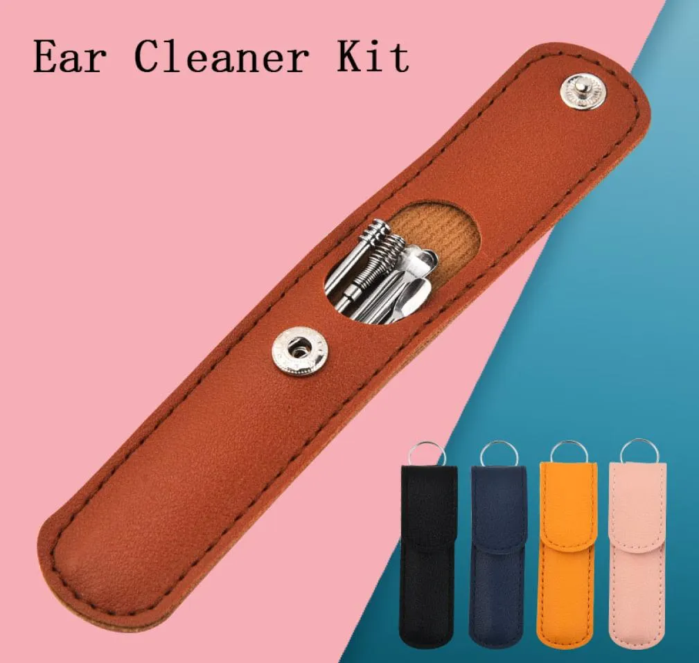 6 PCS Cleaner Cleer Wax Pickers Earpick Wax Remover Curette Curette Cleader Kit Cosación de cuchara Herramienta de limpieza de orejas DHL7528477