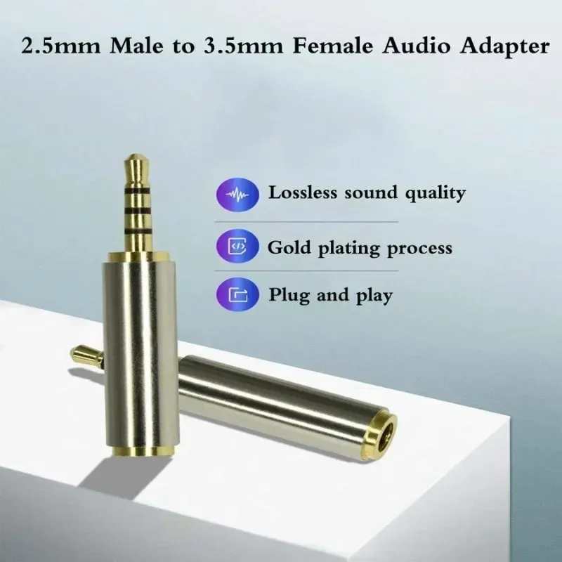 AUX -kabelconverter 3,5 mm tot 2,5 mm / 2,5 mm tot 3,5 mm Jack Adapter Converter Stereo Audio -hoofdtelefoonversterker Microfoonaansluiting