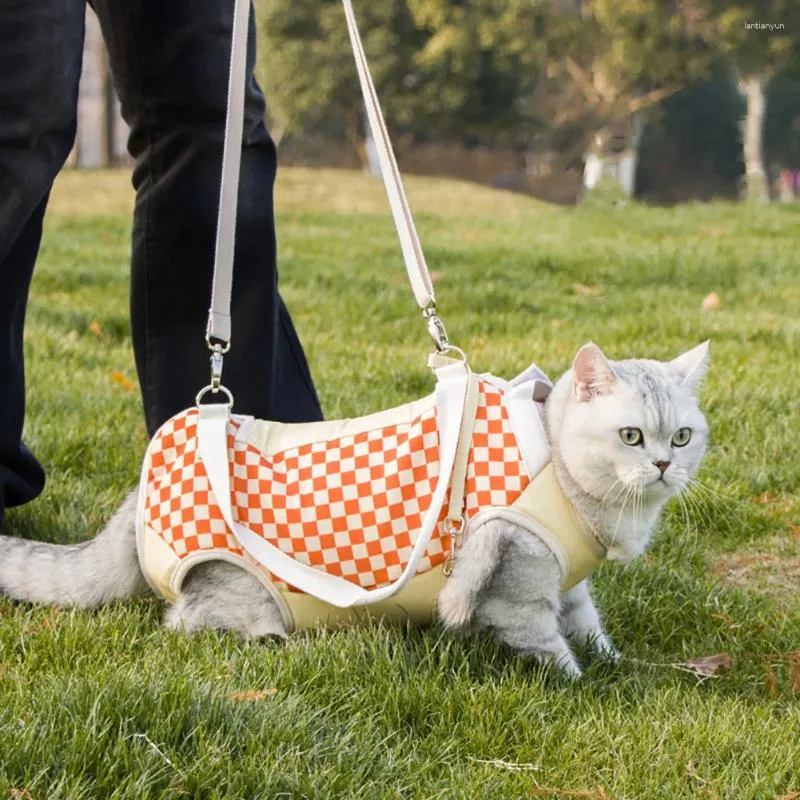 Cat Carrier Shoulder Bag for Kittens Lightweight Sturdy Wearable Carrier with Leg Hole for Shopping and Travel