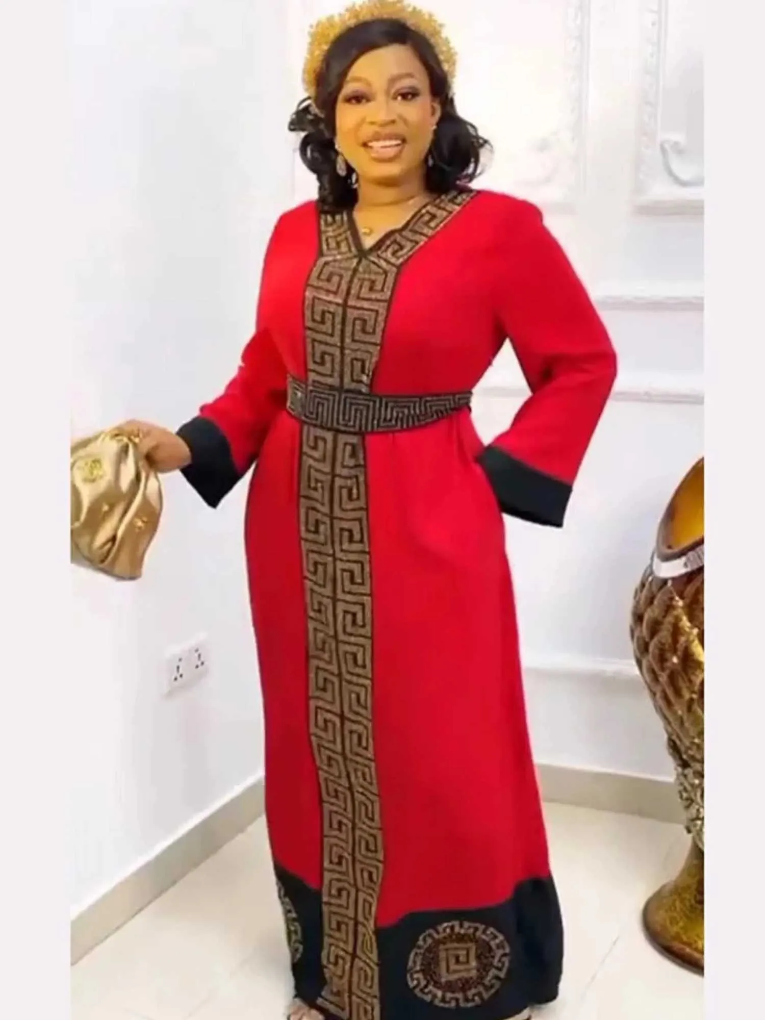 Ethnic African Dress for Women Loose Fit Microfiber Broadcloth Fabric  Diamond Decoration from Dhgate Ethnic Clothing - price 10.6