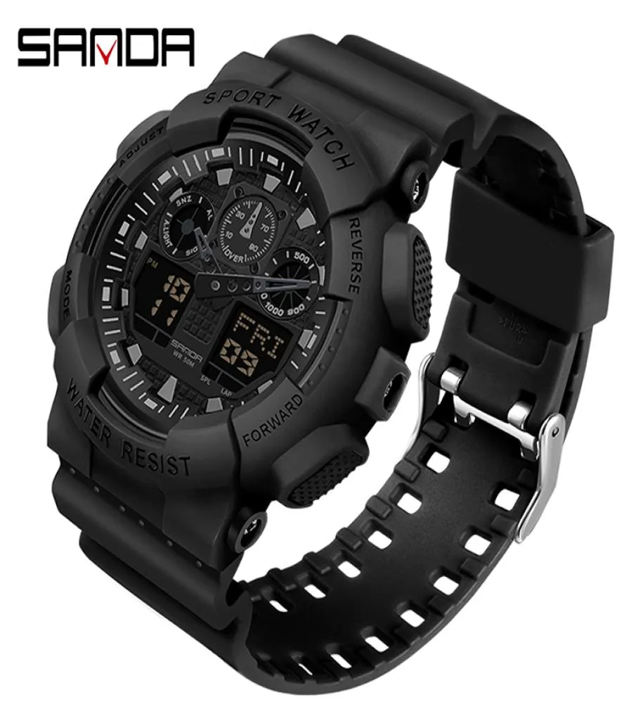 Sanda 2021 Digital Watch Men039S Sport Watches for Men Waterdichte klok Outdoor polshorloge Male relogio digitale masculino X05243506746