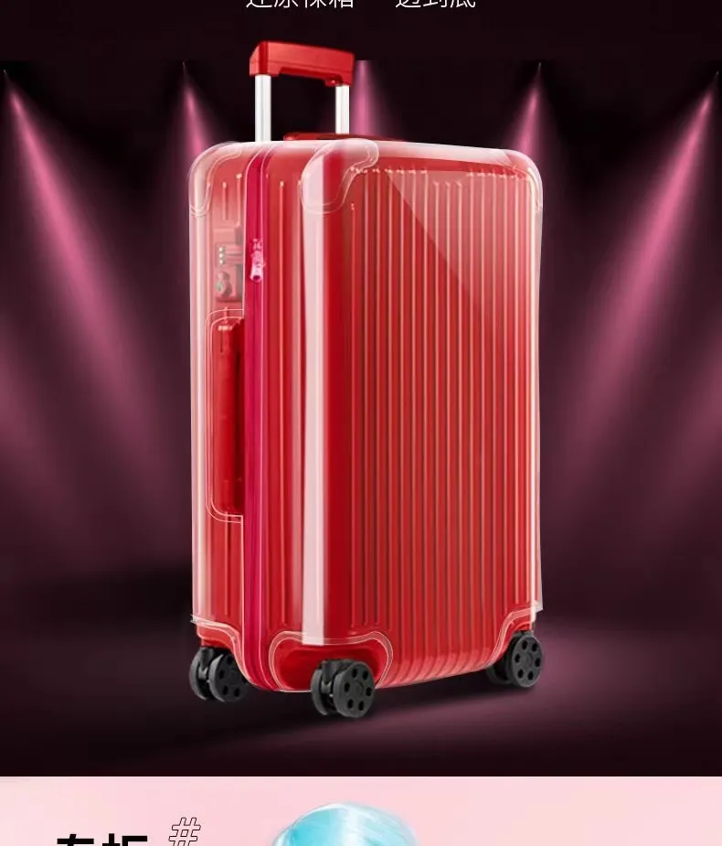 Ri Mowa Rimo Smart Cover Designers Case Transparent Pvc Pokrywa bagażowa do Rimowa zamka błyskawiczna walizka podróżna obudowa bagaż ochronna wodoodporna przeciwna kurz