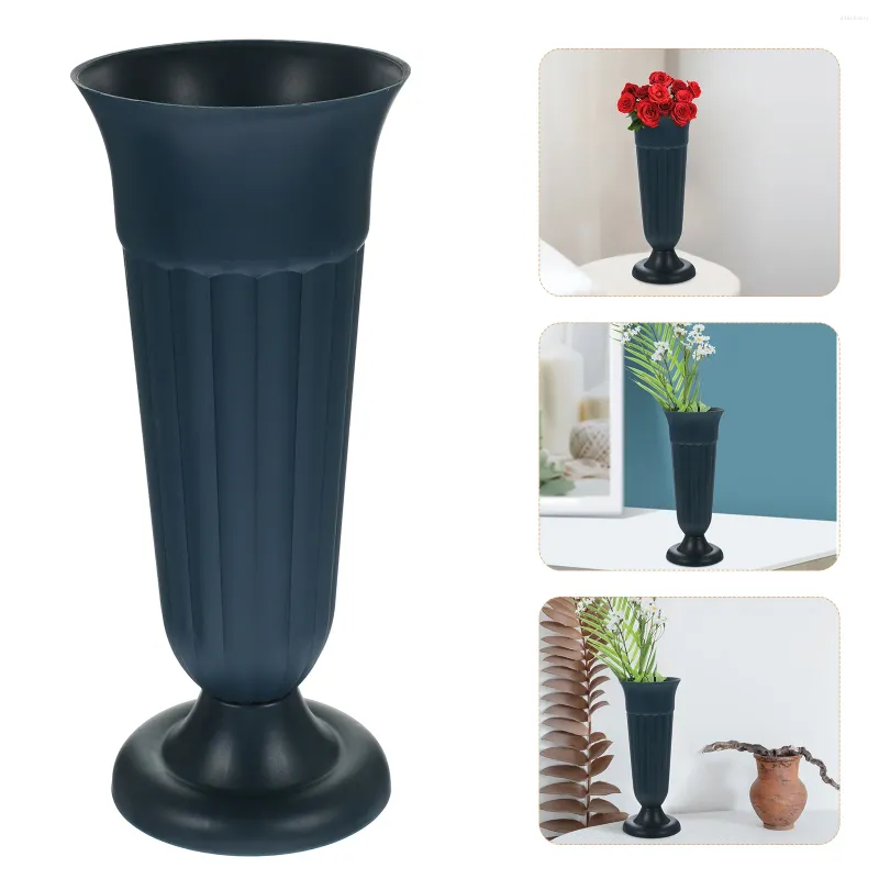 Vases Flower Arrangement Bucket Memorial Vase Cemetery Pots Adornment Container Garden Flowerpot Stand