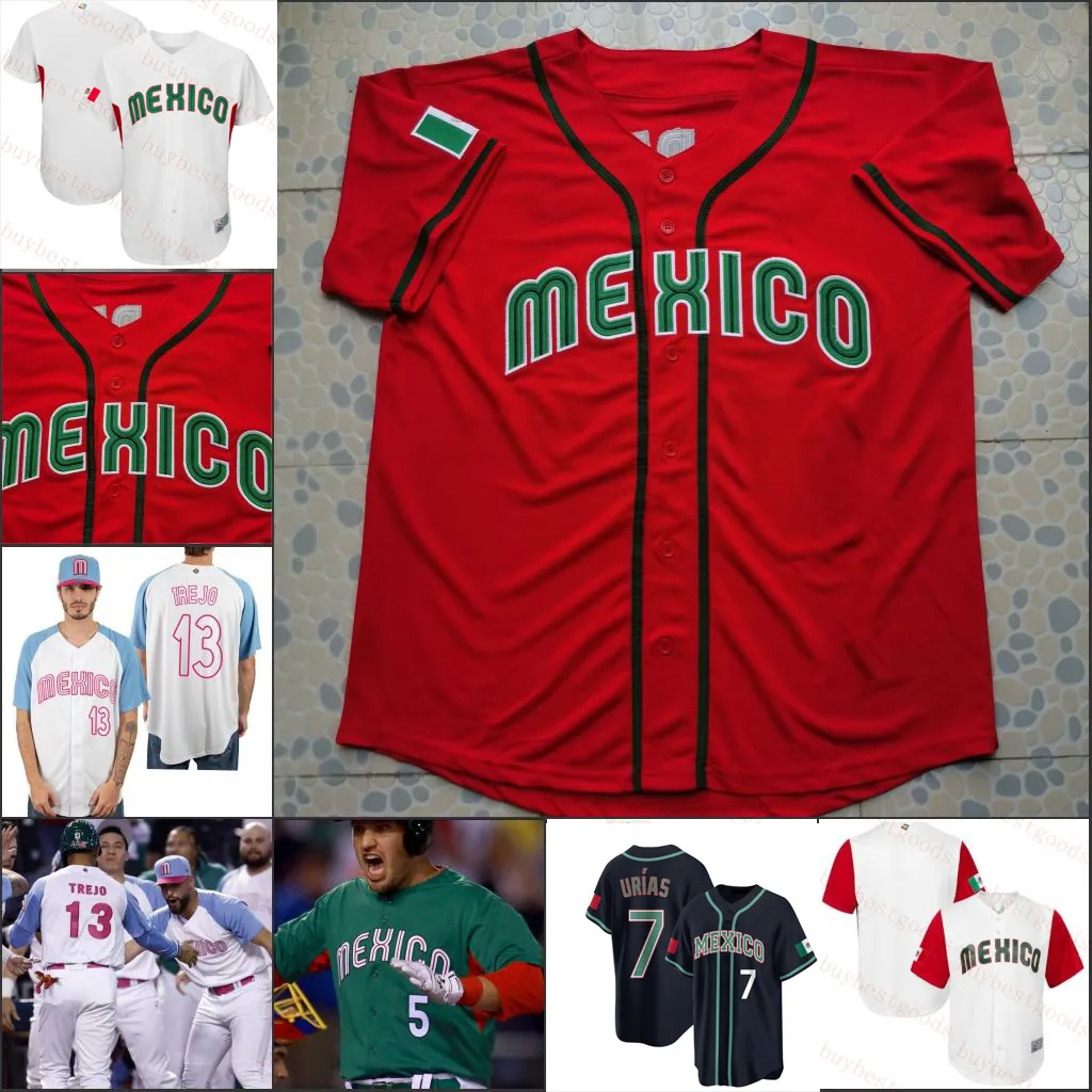 Mexico Baseball Jersey Julio Urias Austin Barnes Joey Meneses Randy Arozarena Rowdy Tellez Patrick Sandoval Adrian Martinez Jose Urquidy Alex Verdugo Green