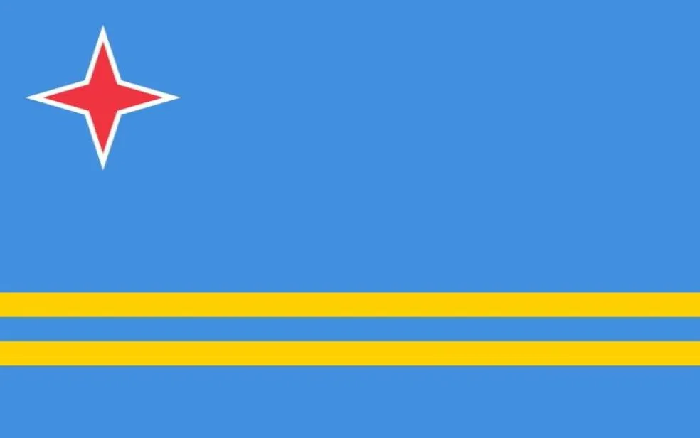 Nederländerna Holland flagga av Aruba 3ft x 5ft polyesterbanner som flyger 150 90 cm Anpassad flagga utomhus5763900