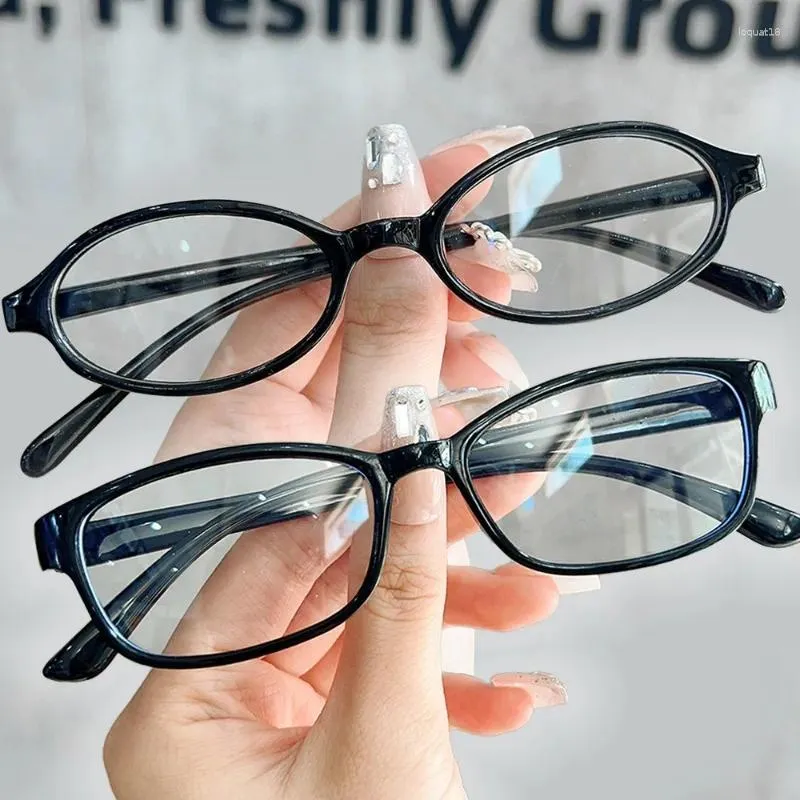 Zonnebrillen Kleine ovaal frame bril Retro zwart voor vrouwen anti-blauw licht Y2K American Vintage Style Premium Feel Girls Cat Eye-bril