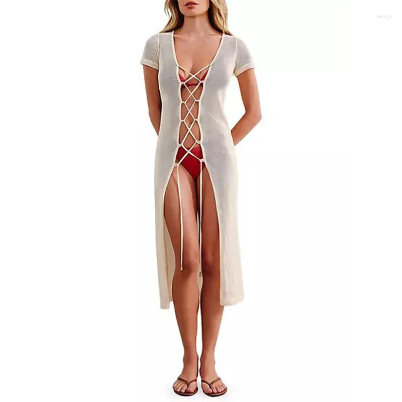 Women Beach Cover ups pareo sommer kleider outlet Kaftan Badebad Ausgang 2024 Tunika -Anzug Feel