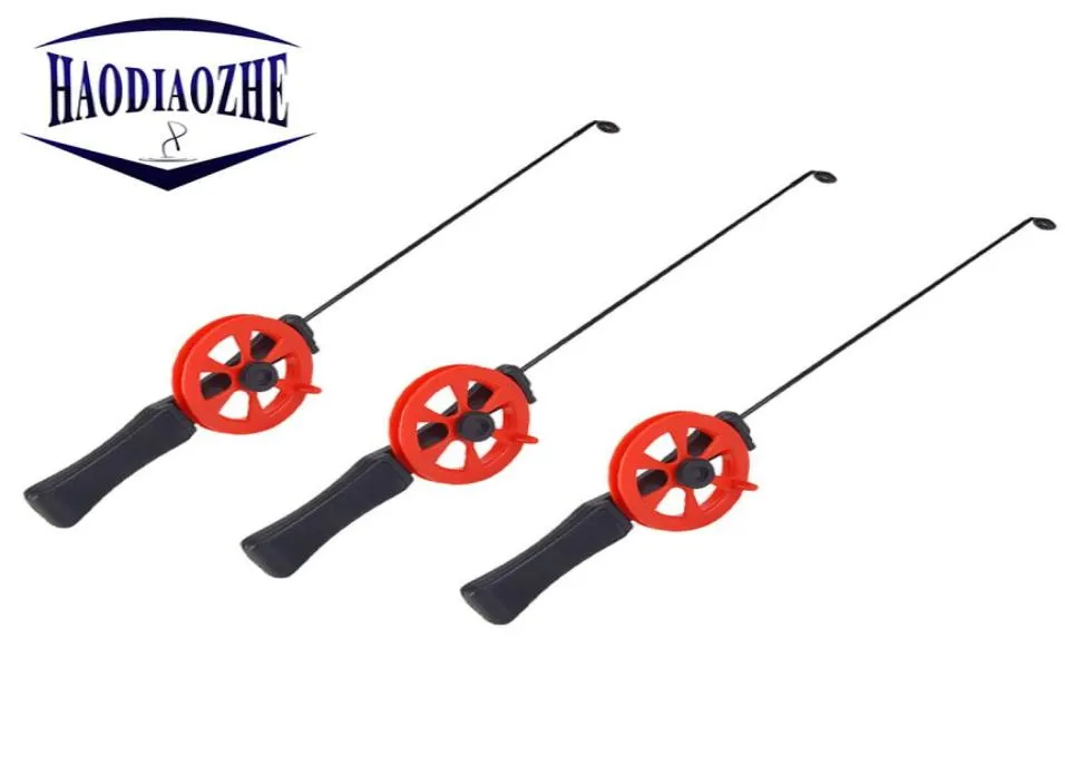 Haste de pesca de gelo de inverno 33cm Pólo de pesca portátil portátil com bobinas esportes ultraleve tackle girando hard hard hard Rod9172762