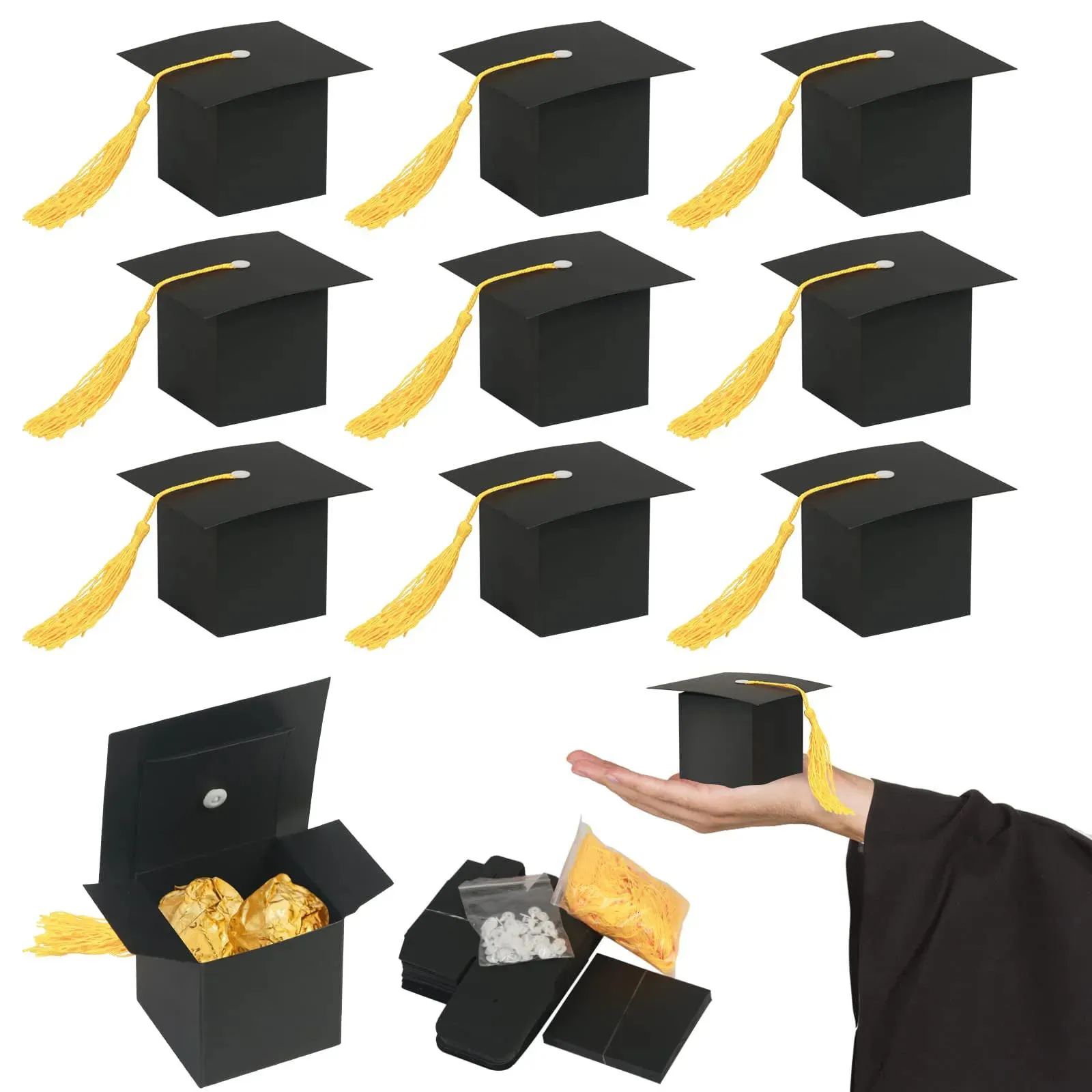 Boîte cadeau 30pc Petit accessoire Emballage de graduation Candy Candy Chocolate 240427