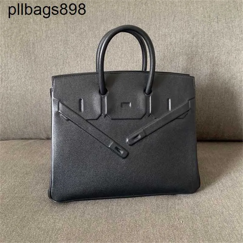 Handbag Women Brknns Swift Leather Handswen 7a Made Handmade Blackwith Logo