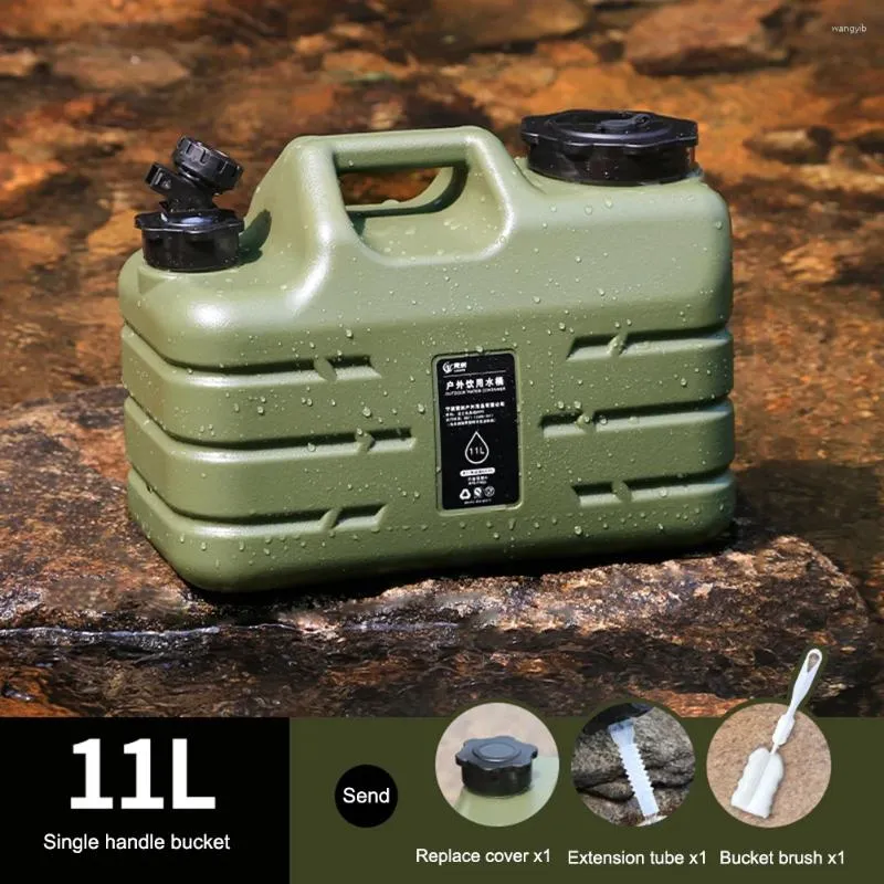 Bouteilles d'eau 11L Bac extérieur de grande capacité Contant de camping de camping porte-voiture portable avec robinet détachable pour pique-nique