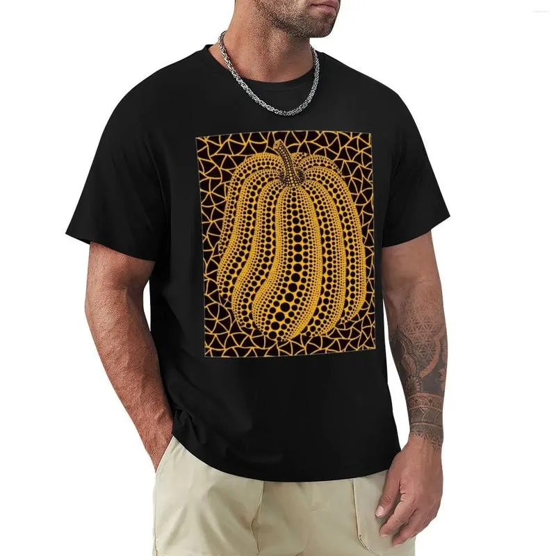 Les débardeurs masculins yayoi kusama ma vie avec des citrouilles classiques t-shirts coutumes conçoivent votre propre tee à manches courtes mignonnes