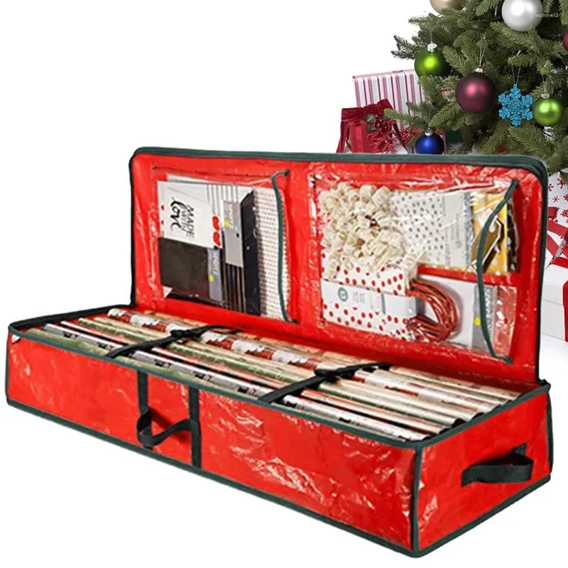 Подарочная упаковка большая рождественская сумка для хранения водонепроницаемое переплетение с оберточной оболочкой из организатора.