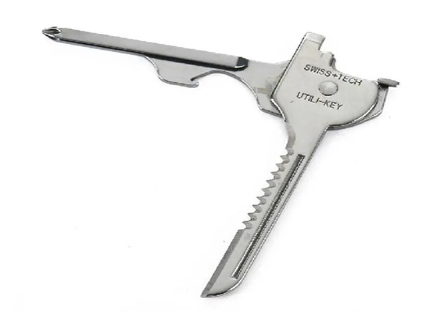 Hushållens diverse 6 I 1 Key Mini Multifunktion Keyring Flat and Lock Glass Screwdriver Bottle Opener Pocket Knife EDC TOOL5649391
