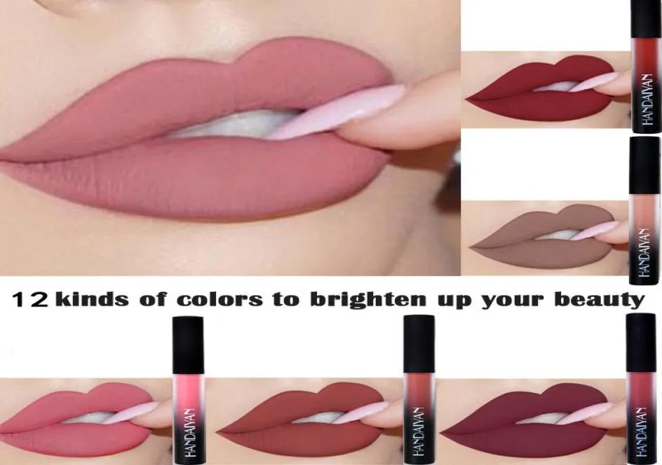 Brandneue Frauen Make -up sexy rote Lippen matte flüssige Lippenstift wasserdichte langlebige nackte Lipgloss Matte Lip Tint Cosmetics RF05418321523