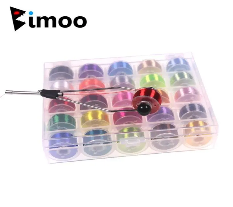 Bimoo 25pcs Assorted 200D Fly Tying Thread for Size 614 Flies Fly Fishing Lure Making Material Biceramic Tip Bobbin Holder 2012173999