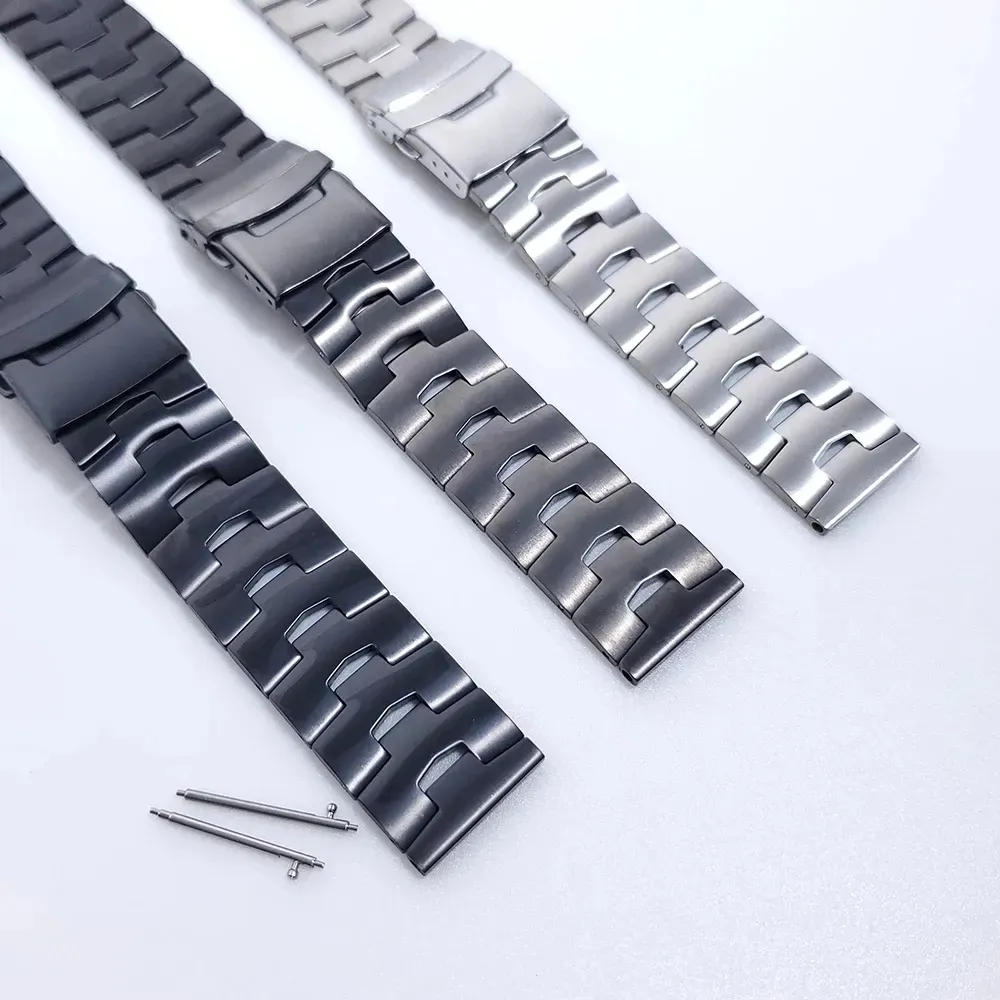 Design Titanium Watch Band pour Samsung Huawei Amazfit Garmin Honor Polar Metal Bracelet Bracelet Wrist Watchs 22 mm Correa Accessoires
